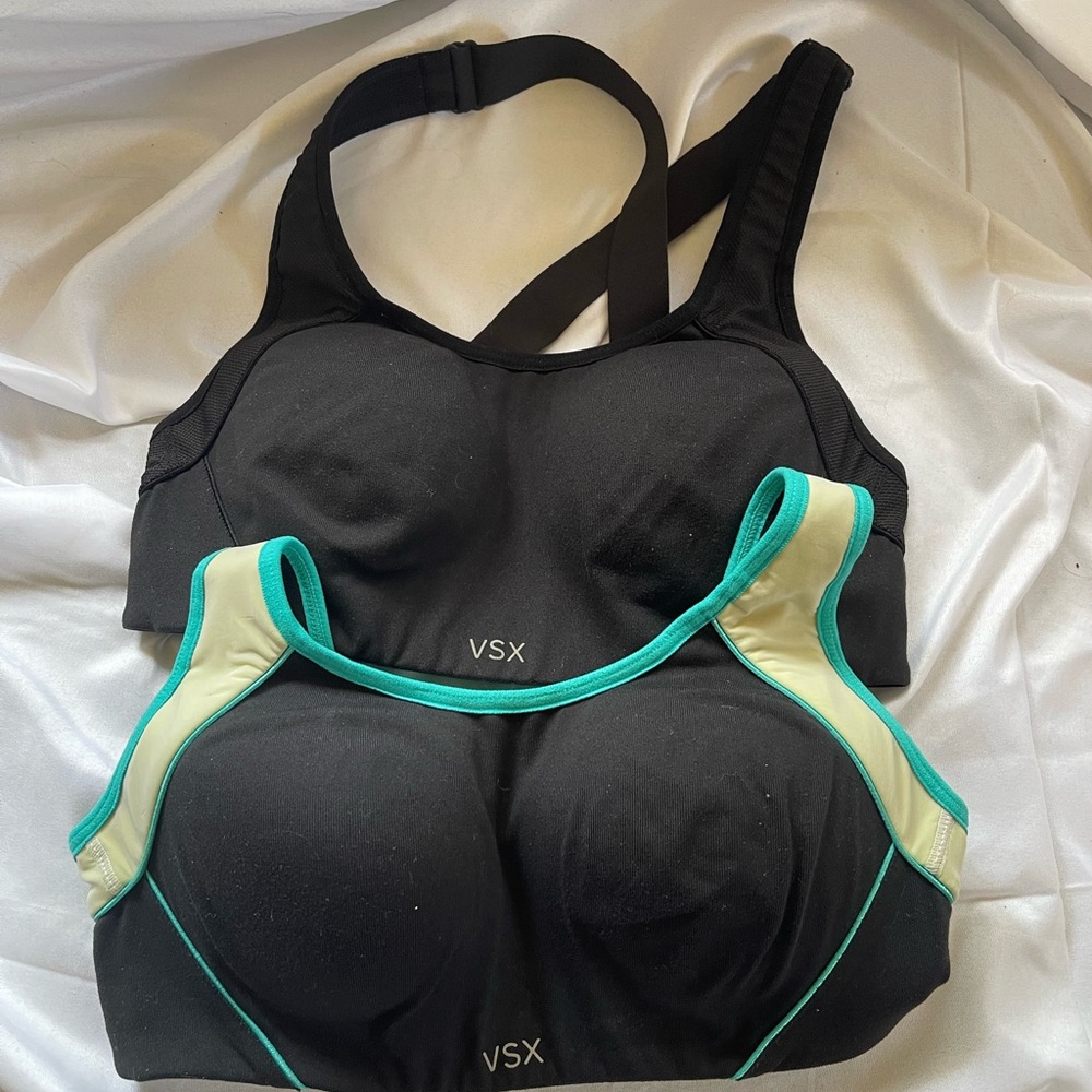 VSX Black and Teal Sports Bras